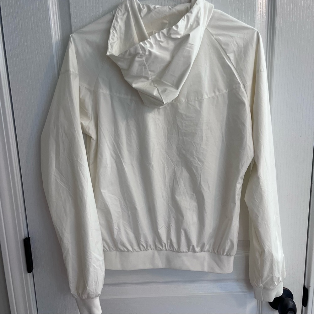 Nike Windrunner White Black Full Zip Up Lightweight Hooded Jacket Small - Picture 10 of 13